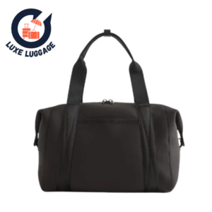 Luxe Luggage Black Duffle Travel Bag - Adult Unisex, Neoprene, Spacious & Elegant (USA)